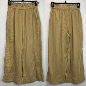 Free-Est for Free People Pull On Wide Leg Pants Size S, Bohemian, Linen Blend